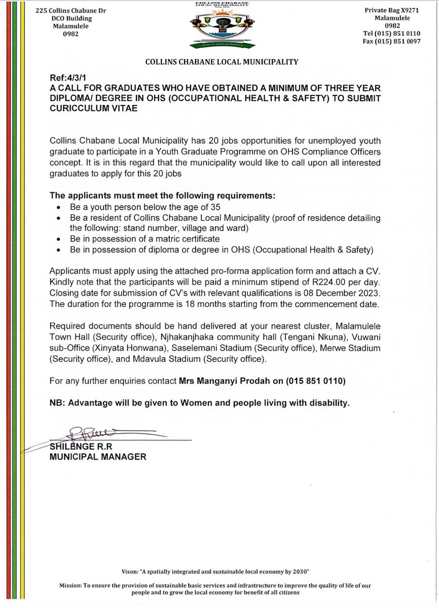 Collins Chabane Local Municipality tweet media