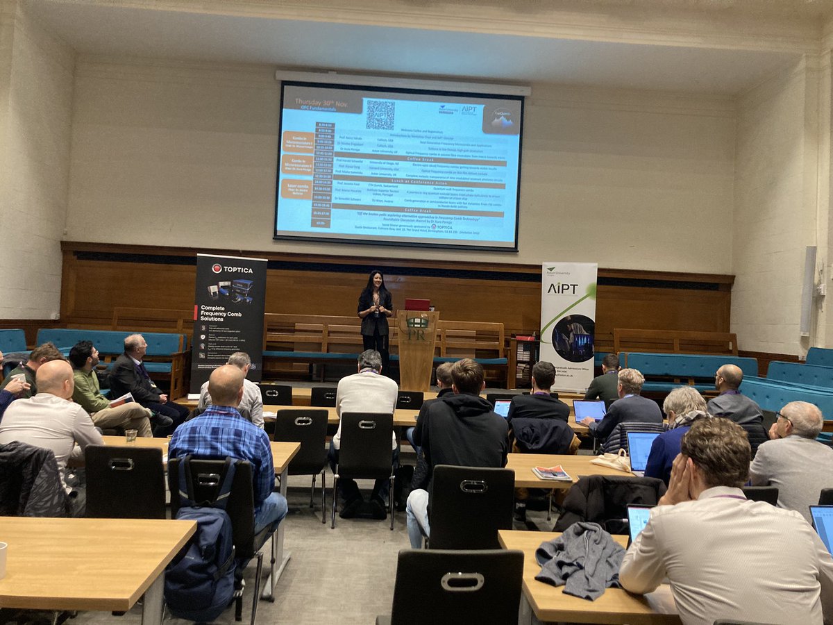 We are starting day 2 of #FreQomb! 
<a href="/AstonPhotonics/">Aston Institute of Photonic Technologies</a>