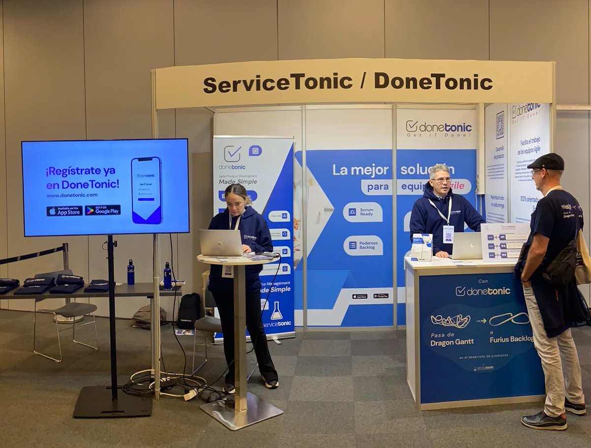 Todo preparado en nuestro stand de la #CAS2023.

Acércate a conocer <a href="/DoneTonic/">DoneTonic</a> y llévate una caricatura de tu perfil más Agile.

¡Además regalamos camisetas!