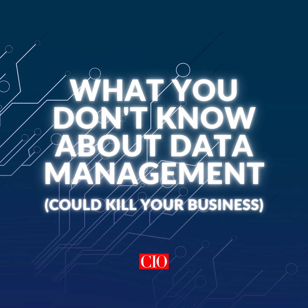 HI_Coordination's tweet photo. "What you don’t know about data management could kill your business" - we read the most interesting article on CIO this morning. 👏 Had to share it with you guys!

https://t.co/0P8PYm1ZE6 https://t.co/um0Qlfvp8Y