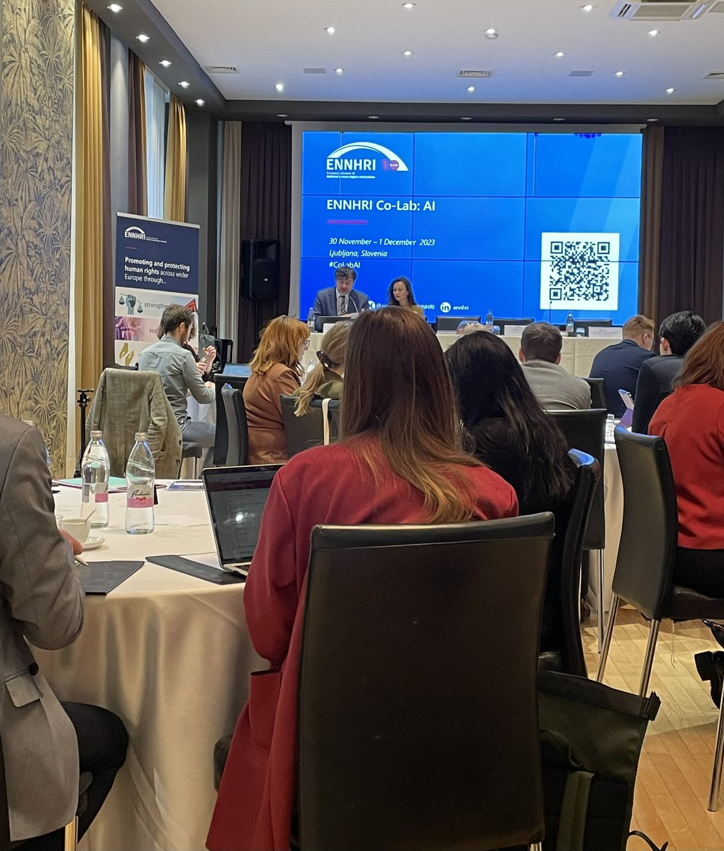 La <a href="/CNCDH/">CNC Droits Homme</a> est présente au <a href="/ennhri/">ENNHRI</a> #CoLabAI event pour échanger sur les enjeux de l IA et des #droitsdelhomme