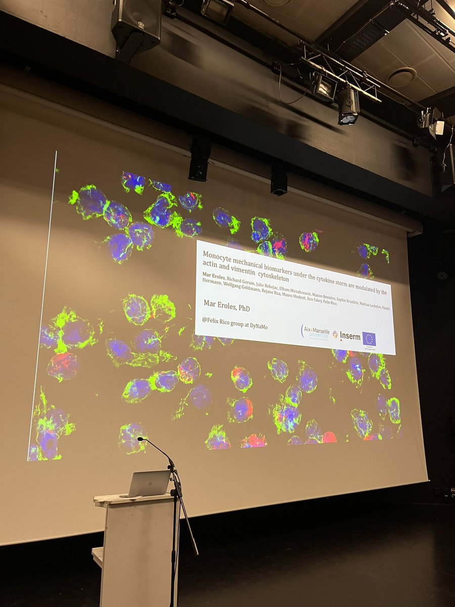 Very happy to speak about my work in the cytokine storm and monocyte mechanics (Work coming up!) Thanks to the #GDRmecabioSante organisers to give me the space in INSA Lyon and to <a href="/CancerImmunoAMU/">Institut Cancer et Immunologie - ICI</a> for financing the mision 🦠🔬🩸<a href="/felix_rico/">Felix Rico</a>