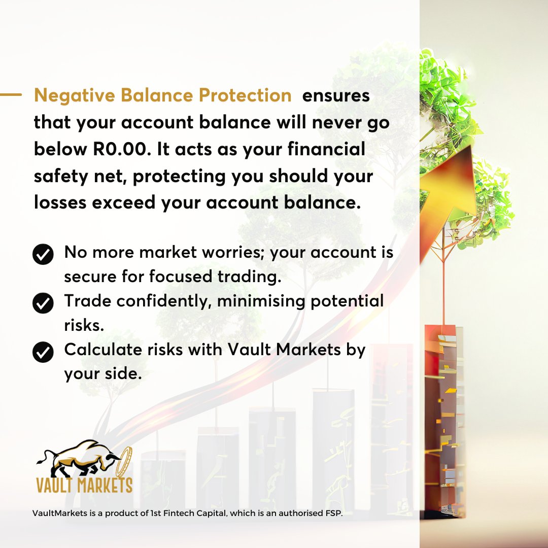 vault_markets's tweet image. Tired of worrying about potential losses exceeding your account balance when trading? We&apos;ve got your back! 

Introducing Vault Markets&apos; Negative Balance Protection – your ultimate safety net in the world of trading. 🔒📈

#vaultmarkets #forex #negativebalanceprotection