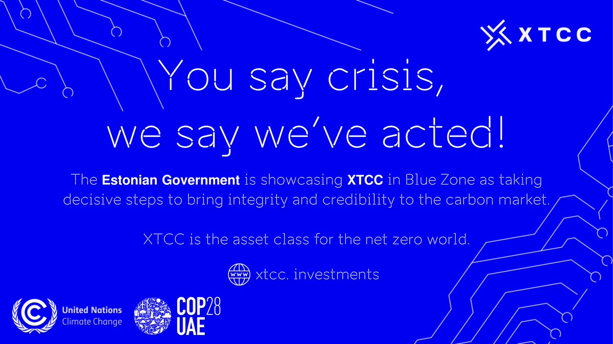 🌍 Is the carbon market our ally against climate change? See XTCC's vision at #COP28UAE ✨ @XTCC is shaping a robust carbon market for a net-zero future.🎯Meet the founder, @lisagshort at #COP28. Join XTCC on Dec 5 at the Estonian Pavilion for a session on market ecosystems. 📅