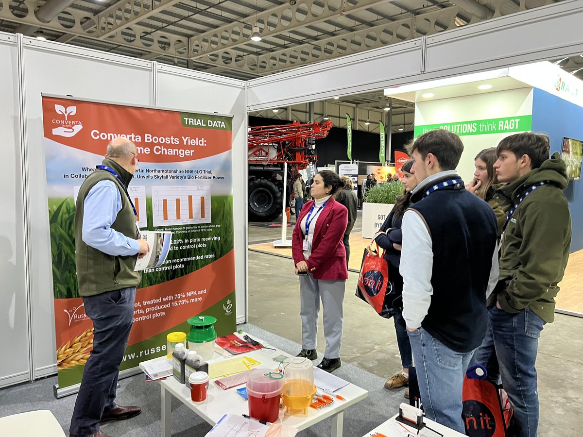 RussellBio's tweet photo. 🌾 Exciting News from CROPTEC 2023! 🌱 Our biofertilization solutions are making waves at the NAEC Show in Stoneleigh, UK! 🚀
Arable farmers, wheat growers, distributors, and customers are giving our products a warm reception. https://t.co/xs0yDgf30E