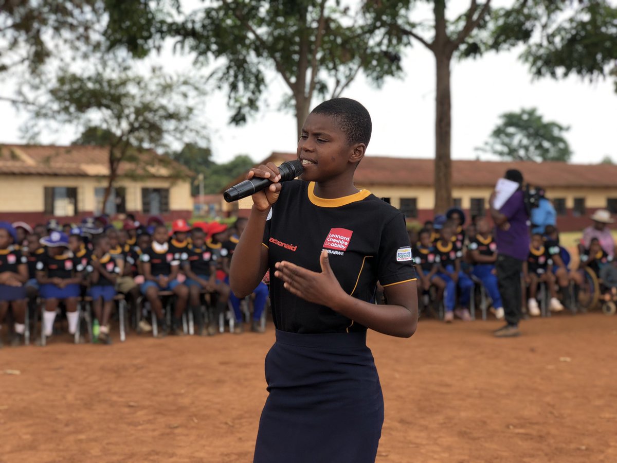 Oda_CT's tweet photo. #currentaffairs - Today @LCDZim in partnership with @ActionAidZim, @FAWEZim &amp; @FACTzim commemorates #InternationalDisabilityDay at Wadzanai Primary School in Shamva.

The event being held right before schools close was made possible thanks to @PPLUK @PostcodeLottery 

#StopGBV https://t.co/ohqe9JlGeO