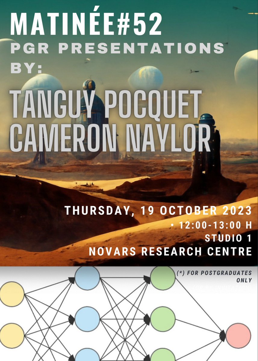 This semester, our matinée series for PGs have covered many topics, ranging from Music and #AI, to #sonification, to beatboxing & protests, to interdisciplinary collaborations. Today we have two more! ➡️Adrienne Mackey on 'Immersive Play’ and ➡️Harry Ovington on 'Sonic Rewilding'