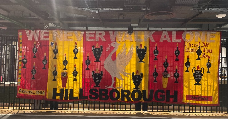 LFC's tweet photo. .@LFCFoundation has successfully supported the launch of The Real Truth Legacy workshops, teaching primary school pupils what happened before, during and after the Hillsborough disaster.