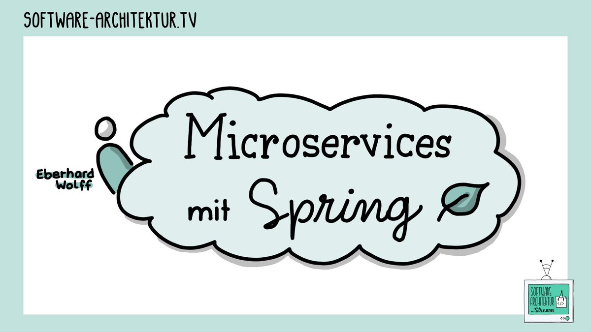#SoftwareArchitektur im #Stream MORGEN 13:00 CET Microservices mit #Spring Mehr Informationen und Möglichkeit für Fragen: software-architektur.tv