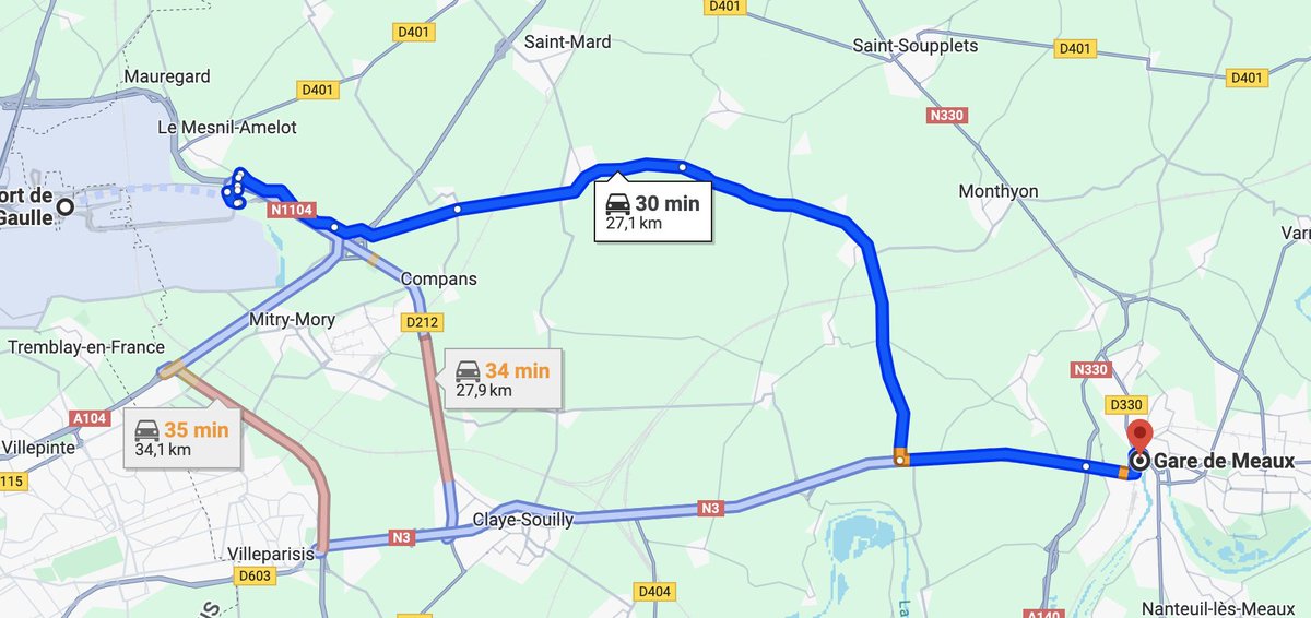Collectif Vélo Île-de-France (@veloidf) on Twitter photo Les Seine-et-Marnais souffrent de la dépendance à la voiture et du coût majeur qu'elle pèse sur leur budget.
La réponse du <a href="/Departement77/">Seine-et-Marne</a> : 156 M€ pour une nouvelle route 🤡
Alors que :
- Meaux est déjà à 30min de Roissy #routeinutile
- On aurait pu créer un bus express Les Seine-et-Marnais souffrent de la dépendance à la voiture et du coût majeur qu'elle pèse sur leur budget.
La réponse du <a href="/Departement77/">Seine-et-Marne</a> : 156 M€ pour une nouvelle route 🤡
Alors que :
- Meaux est déjà à 30min de Roissy #routeinutile
- On aurait pu créer un bus express