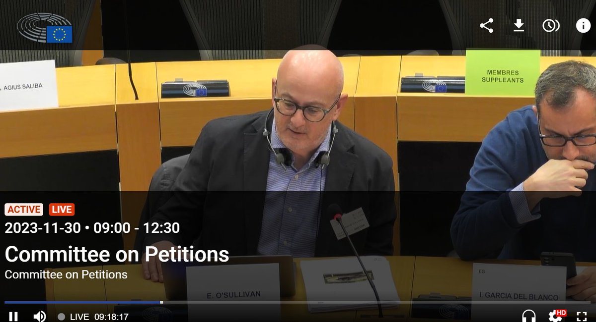 Good to see prof O Sullivan presenting research on homelessness in EU in @EP_Petitions. There is no better expert for this task. Hopefully report will b followed by EP resolution on homelessness. Necessary & timely in run up to EU elections. Research work should not go wasted.