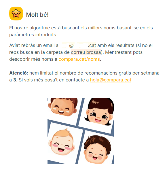 academiasbd's tweet photo. Ep! Si dubtem a l'hora de triar noms de persona @comparacat ens hi ajuda amb suport d'intel·ligència artificial. També compara tota mena de productes #IA #NomsPersona https://t.co/hPN1jmQJaY