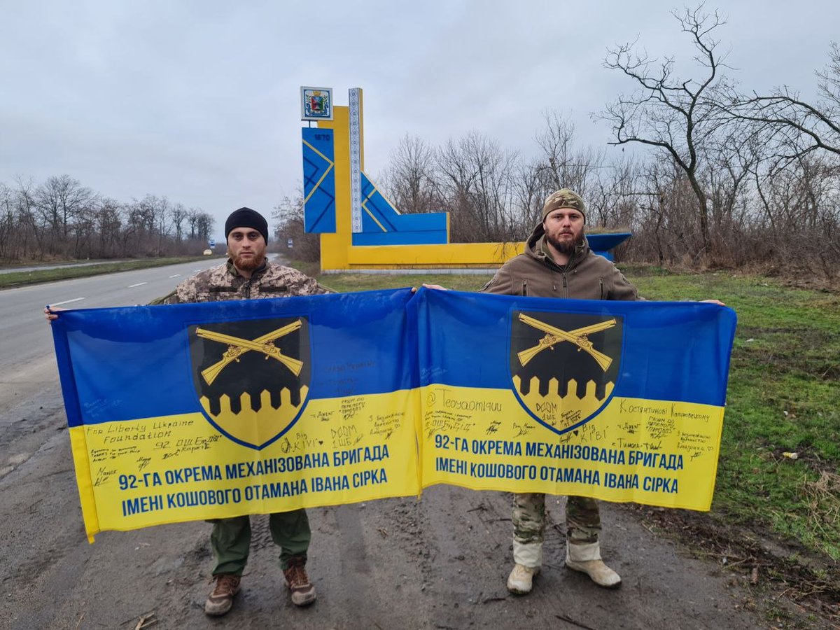 These flags will be sent to America for @LibertyUkraineF and @Teoyaomiquu with gratitude for the help for our 92nd separate assault brigade.