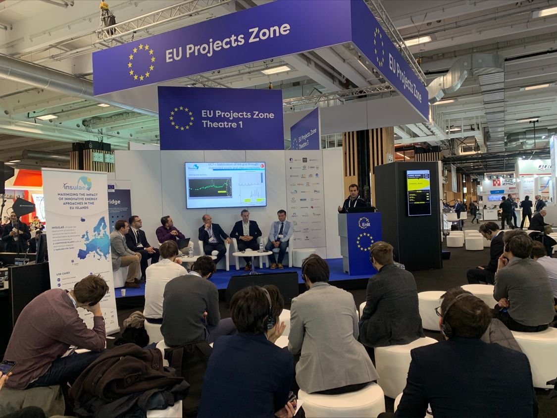 INSULAE_H2020's tweet photo. Our final event at @Enlit_Europe has started!
Join us online ⬇️
https://t.co/WRWCH6nB08
#finalevent #enliteurope2023 #enlit #islanddecarbonization https://t.co/pr6LxELnfy