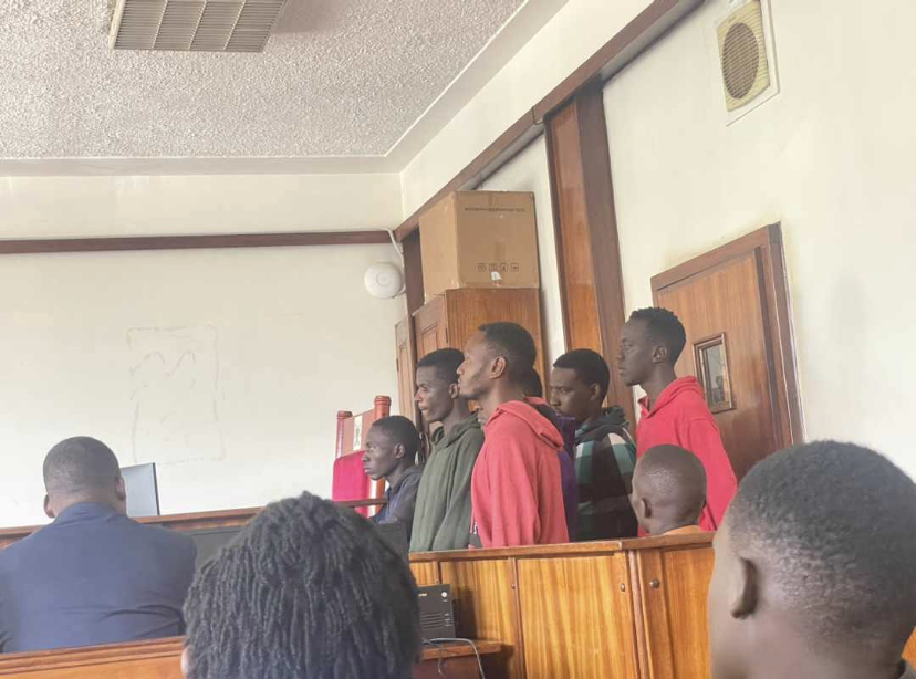 7 Ugandan youths jailed for standing up for our climate future. Africa suffers the most from climate change impacts, our youths are standing up to those who profit from this but in Uganda, they’re jailed #StopEACOP #FreeTheStudents.  <a href="/ODPPUGANDA/">ODPPUGANDA</a> <a href="/Parliament_Ug/">Parliament of Uganda</a> <a href="/JudiciaryUG/">Judiciary Uganda</a>