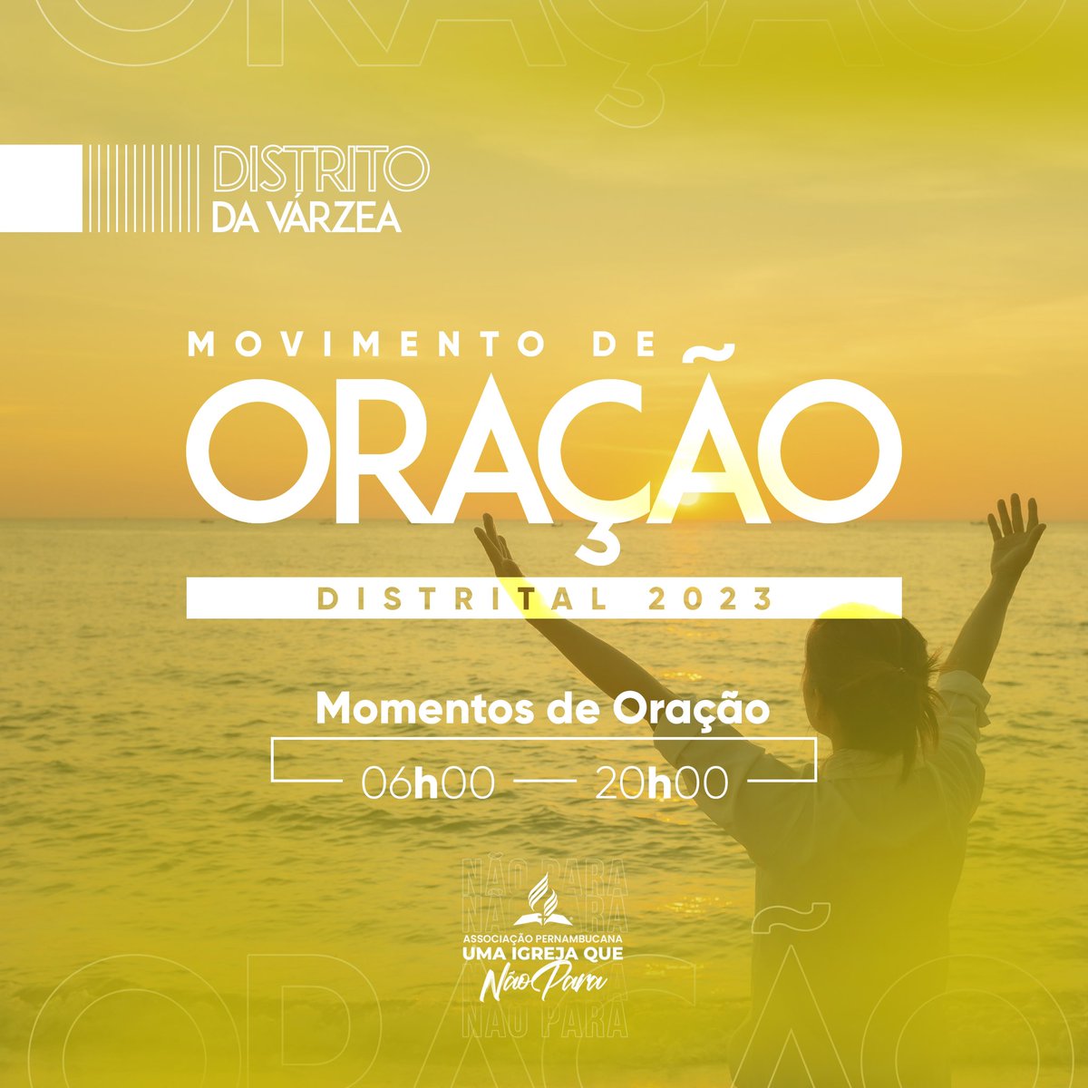 🛐 Hoje o distrito da Várzea dará continuidade ao movimento espiritual da APe por uma igreja que não para de jejuar e orar pelo batismo do Espírito Santo!
#PrimeiroDeus #APeUmaIgrejaQueNaoPara