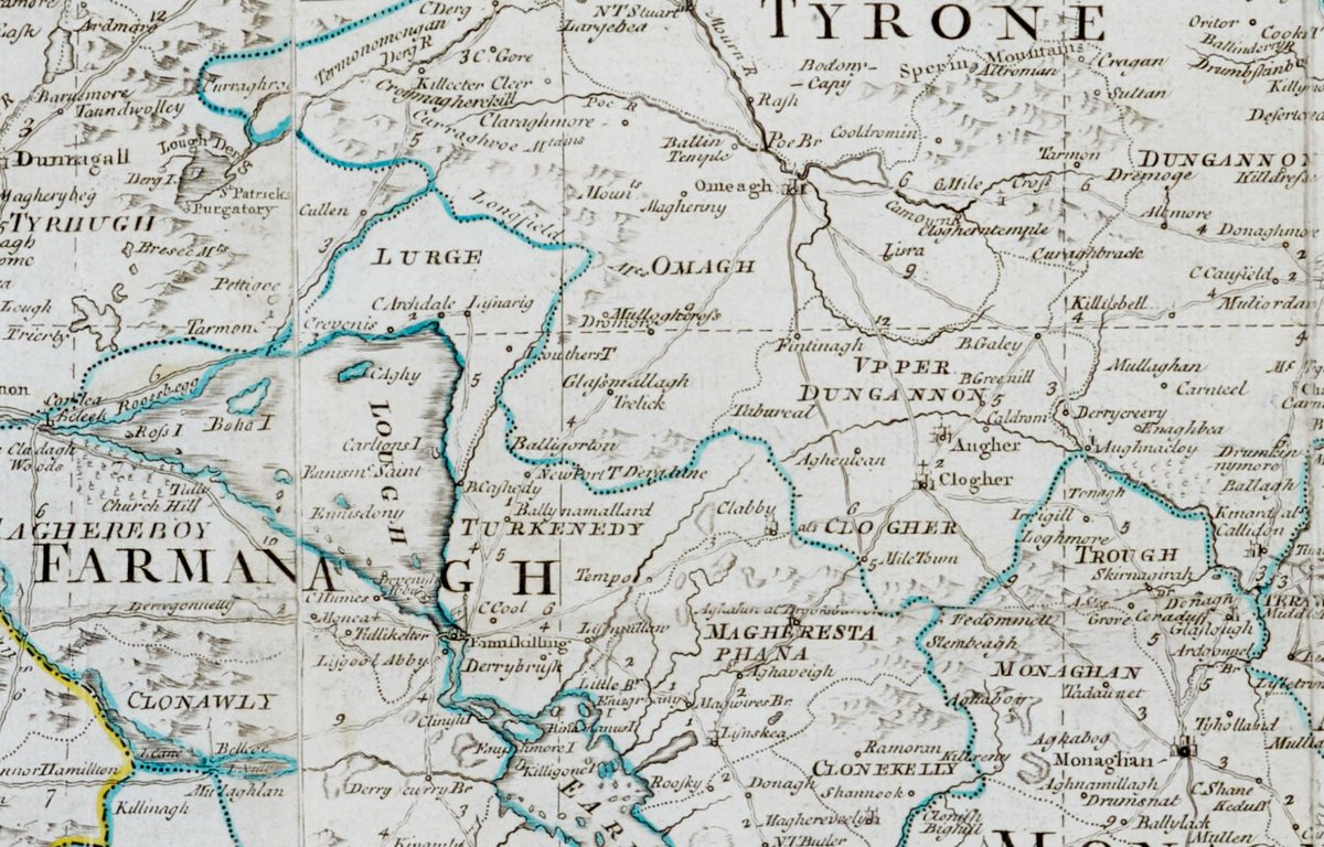 For this week’s #MapMonday, we have a map of the northern half of the island of Ireland created by the celebrated cartographer, John Roque and printed in 1794. Rocque was a royal cartographer in Dublin producing maps of various parts of Ireland. PRONI Ref D754/6A