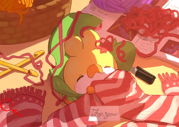 ちなみに先週の隠れクルミルですが、イラストの赤丸部分におりました!!探してくださった皆様、ありがとうございました!