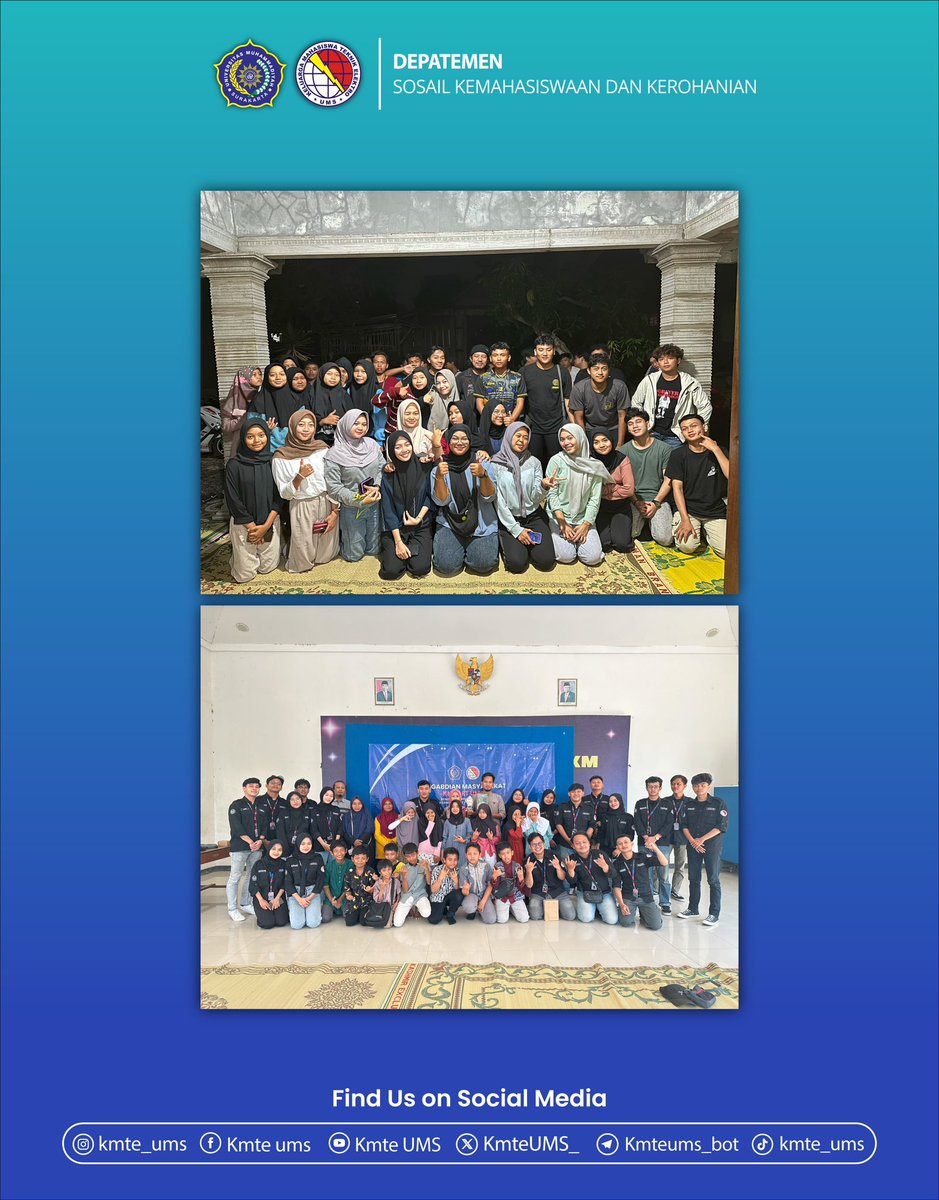 KmteUMS_'s tweet photo. [PENGABDIAN MASYARAKAT]
.
24-26 November 2023
.
PENGMAS atau Pengabdian Masyarakat adalah program kerja dari Departemen Sosial,Kemahasiswaan dan Kerohanian yang bertujuan untuk mengembangkan fasilitas desa. https://t.co/nP6TROGJ1S