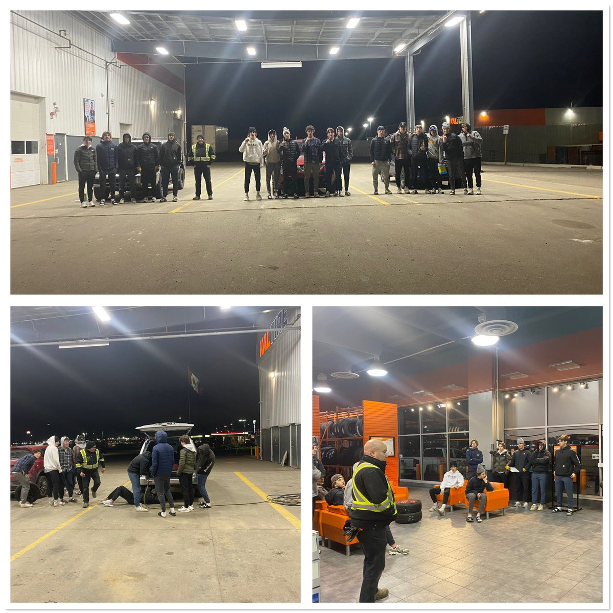 RaidersAAA's tweet photo. Awesome little life lessons Wednesday brought to you by @KalTire. Learning some vehicle maintenance and emergency care before the snow flys. #BuildingYoungMen #LifeSkills https://t.co/YYz4BWMnd3