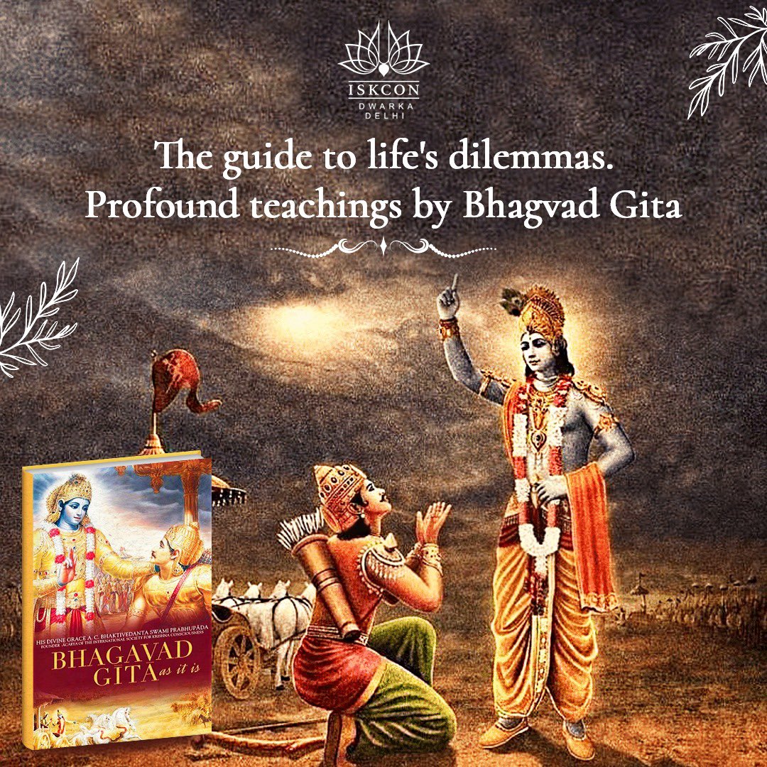 ISKCON_Dwarka's tweet photo. Every dilemma holds a lesson; every lesson leads to enlightenment. In the dance of dilemmas, find the rhythm of wisdom with the Bhagavad Gita.
#IskconDwarka #bhagavatgita #enlightment #dilemmas #spirituality #wisdom #lessonsoflife #findyourway #pathtolight #lordkrishna #chanthisname
