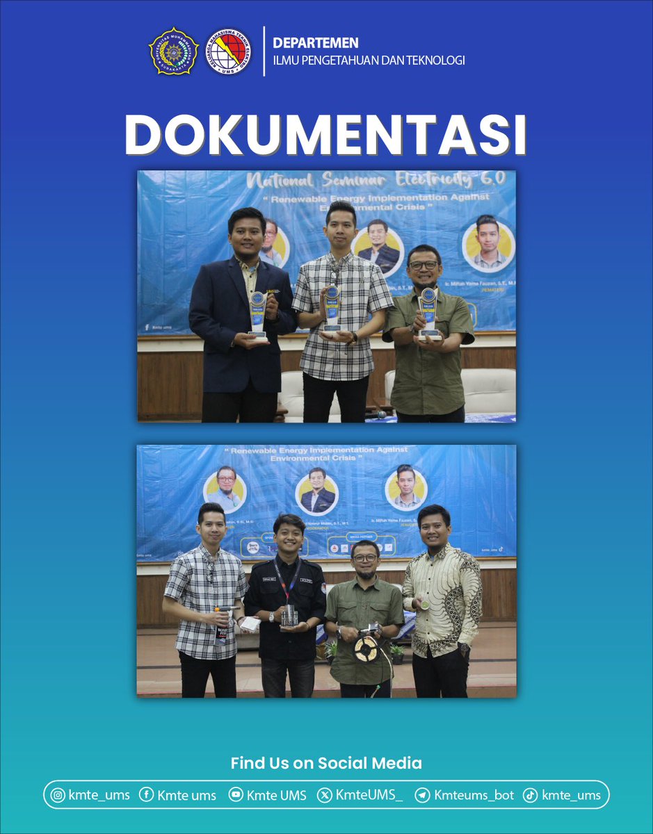 KmteUMS_'s tweet photo. [DOKUMENTASI NSE 6.0]
.
21 November 2023
.
National Seminar Electricity atau disingkat NSE hadir dengan tema " Renewable Energy Implementation Against Environmental Crisis " https://t.co/fri9YWiNJd