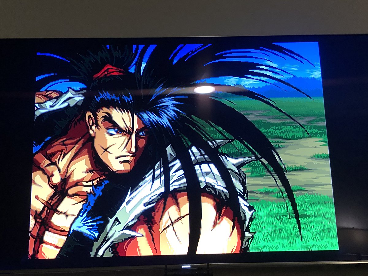 rain2xx's tweet photo. Testing out the new Eng Translation for Samurai Showdown RPG by @PricePartDeux , Justin, Pennywise, and combustocrat. This is on a NGCD with SDLoader. Make sure you are on 0.11 FW and the hash and CRC matches the readme file. This is amazing. #samshorpg https://t.co/30iJzwxgXv