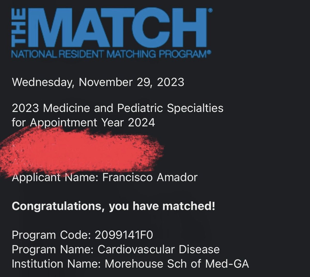 Francisco J. Amador, MD (@fjamadorc) on Twitter photo A dream come true! I will be a cardiologist!! Next stop: Atlanta!
<a href="/MSMEDU/">Morehouse School of Medicine</a>
<a href="/OBHBrookdaleIM/">Brookdale University Hospital IM Residency Program</a>
<a href="/SeeFisch/">Conrad Fischer</a> A dream come true! I will be a cardiologist!! Next stop: Atlanta!
<a href="/MSMEDU/">Morehouse School of Medicine</a>
<a href="/OBHBrookdaleIM/">Brookdale University Hospital IM Residency Program</a>
<a href="/SeeFisch/">Conrad Fischer</a>