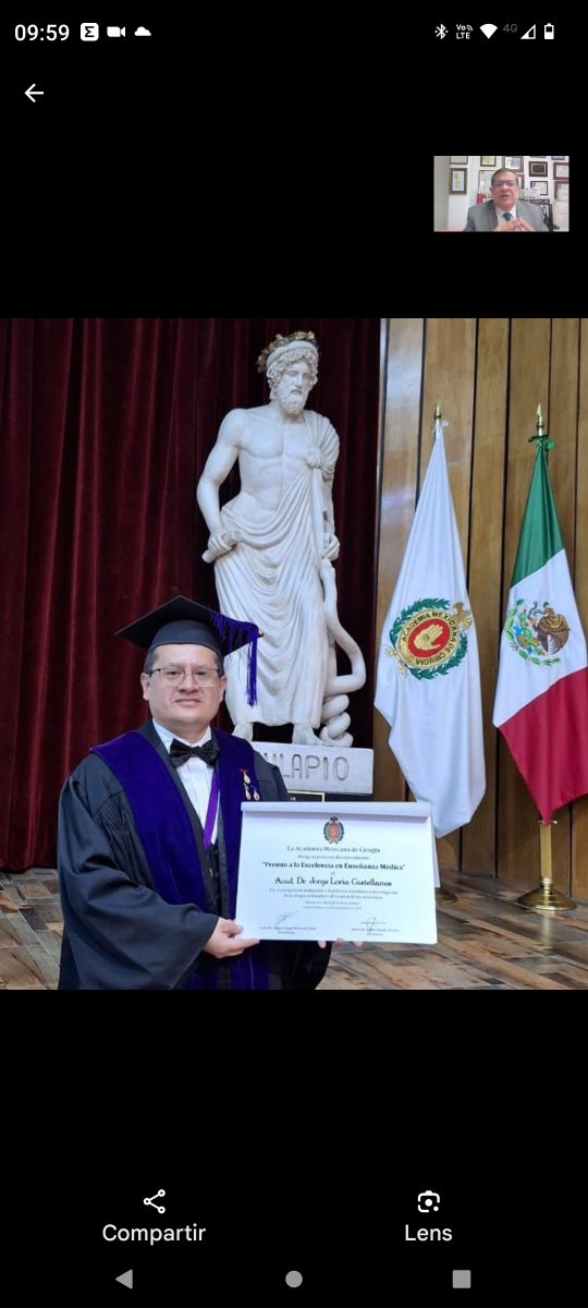 LMercadoNancy's tweet photo. Un urgenciólogo, como él ninguno. Un maestro de la Medicina y de la Vida, felicidades @jloriac1 por este reconocimiento #Premio #EnseñanzaMedica continúa inspirando a muchos de nosotros #AMC #Mexicome https://t.co/CGJn0NTdeb
