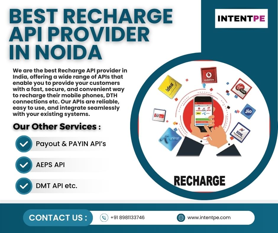 Intent_pe's tweet image. Intentpe is the best Recharge API provider in India, offering a wide range of APIs that enable you to provide your customers with a fast, secure, and convenient way to recharge their mobile phones, DTH connections and etc.
Visit:- intentpe.com
#Payments #RechargeAPI
