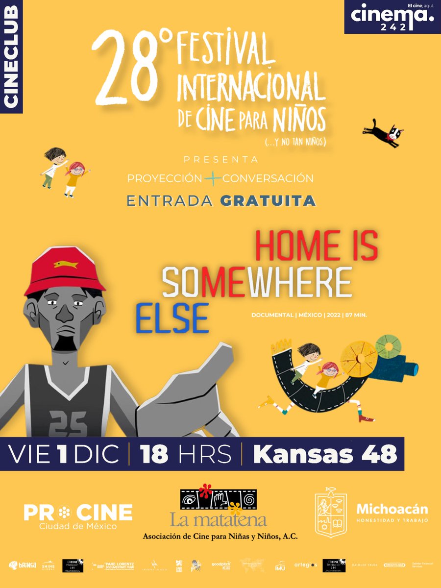 JustAJTaker's tweet photo. Nos vemos el viernes en la tarde para una bonita charla en el cineclub con una proyección especial de #HomeIsSomewhereElse que se da gracias al apoyo de @LaMatatenaAC y @procine_oficial, la entrada es gratuita https://t.co/JtETjOm9it