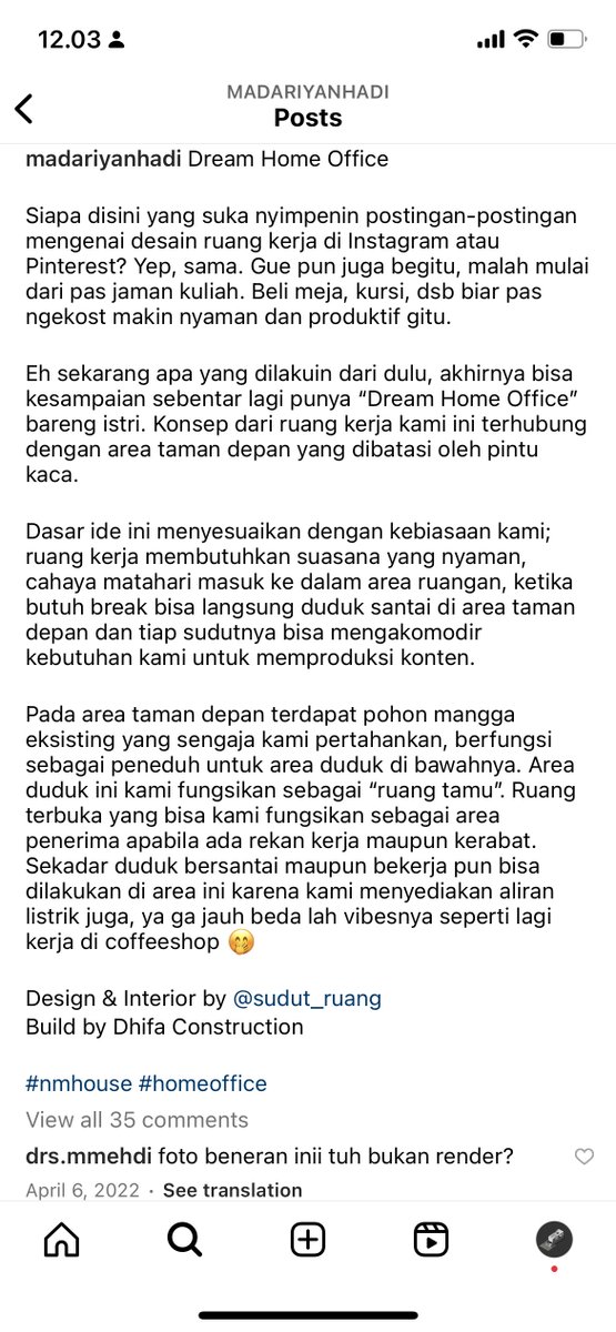 Madariyanhadi's tweet photo. Sedikit cerita tentang ruang kerja kami ini #NMHouse
Architecture & Interior design by @/sudut_ruang https://t.co/I9deIObm9D