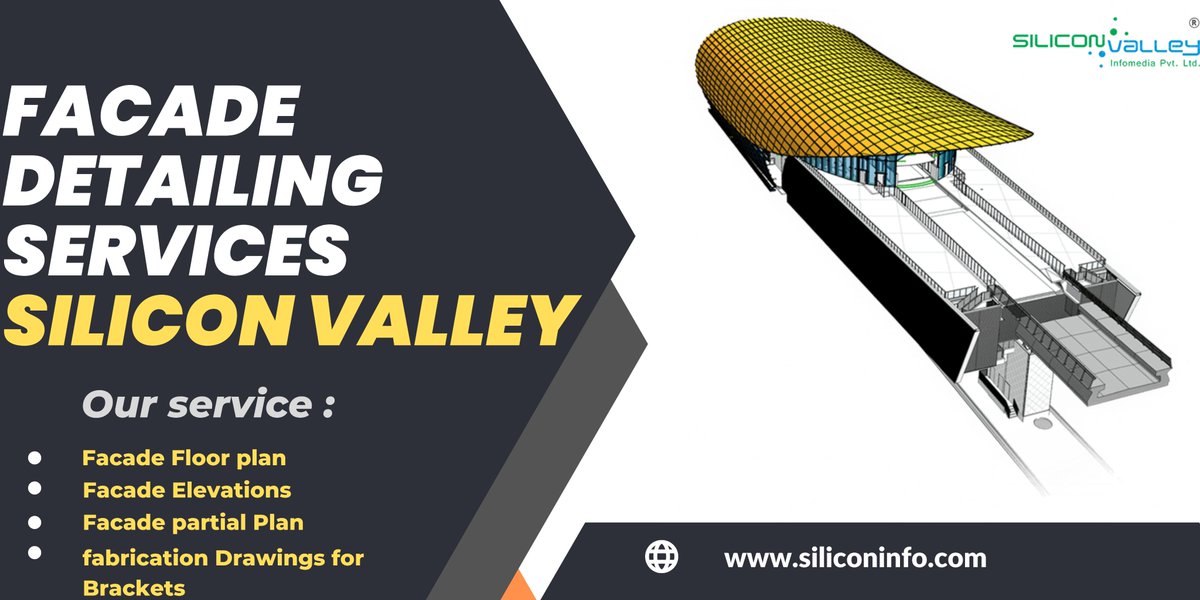 silicon_ltd's tweet photo. Silicon Valley professionals within the building structure industry provide superb Facade Drawing Services, and Facade Detailing Services.
#facade #cad #BIM #AEC #Construction #FacadeDetailing #BuildingFacades #ArchitecturalDetailing
➡️https://t.co/qSsB0ceRPe https://t.co/eSiRqt7sxM
