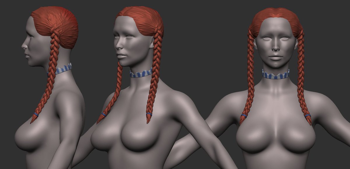 Sculptosaurus's tweet photo. Day 2 and another about an hour and a half of work. started to modify the face and chest, and added the ends of the pigtails, and texture to the main hair. #3dart #fakebody #lewdnsfw #wipart #nsfw #oppai #lewdart #Spicy https://t.co/ua5OmycLkd