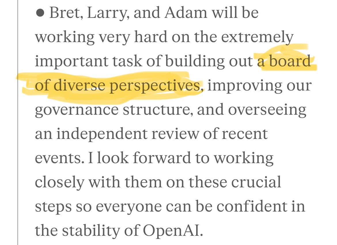 It is important that we, collectively, hold OpenAI to this.

The company is a nonprofit that has promised to serve humanity, and therefore it should represent humanity.