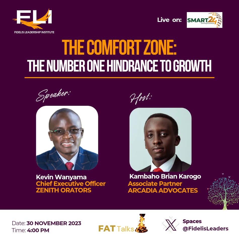 Our CEO will partake in a monumental dialogue, discussing a very pertinent matter to our Personal growth and development.

Thank you <a href="/FidelisLeaders/">Fidelis Leadership Institute</a> for putting this together. Time to escape the Comfort Zone.