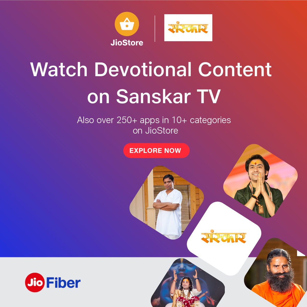 JioDevelopers's tweet photo. Check out today &amp; enjoy amazing Entertainment Apps on JioStore via your JioFiber plans.

SANSKAR TV is the No.1 Spiritual Channel of India. Download the app now!

#Jio #JioDevelopers #JioStore #Reliance #SANSKARTV #SolveForBillions #Entertainment #BuildforBharat https://t.co/w8loRHVLhM
