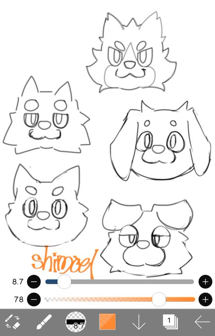 わんこを描いてた🐶🐶🐶🐶🐶
