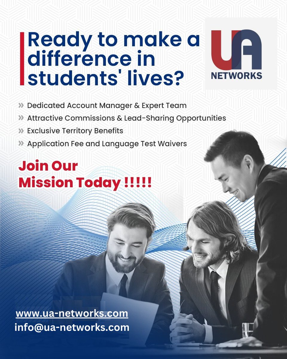 uanetworks's tweet photo. Exciting Opportunity Alert! 🎓
.
.
.
#studyabroad #educational #IELTS  #studyinuk #canada #studyineurope #university #studyoverseas #overseaseducation #visa #internationalstudent #studyinusa #highereducation #students  #college  #studygram #studentlife https://t.co/wqt61NRlTw