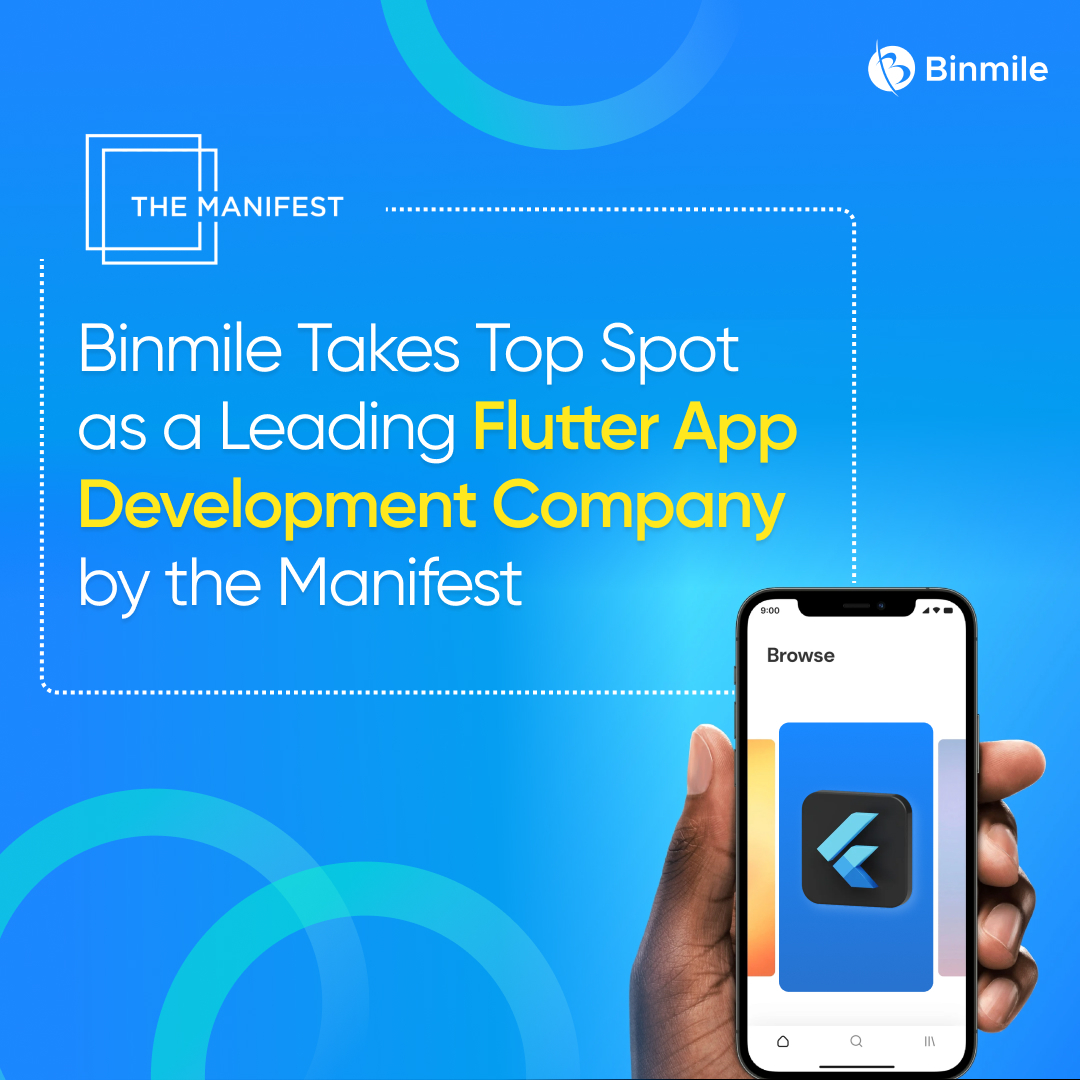 BinmileOfficial's tweet image. We're thrilled to announce 📢that Binmile has secured its position as the top #FlutterAppDevelopmentCompany, recognized by the prestigious The Manifest, marking the pinnacle of hard work & dedication.
The story doesn't end here. Click 🔽to learn more!
binmile.com/press-releases…