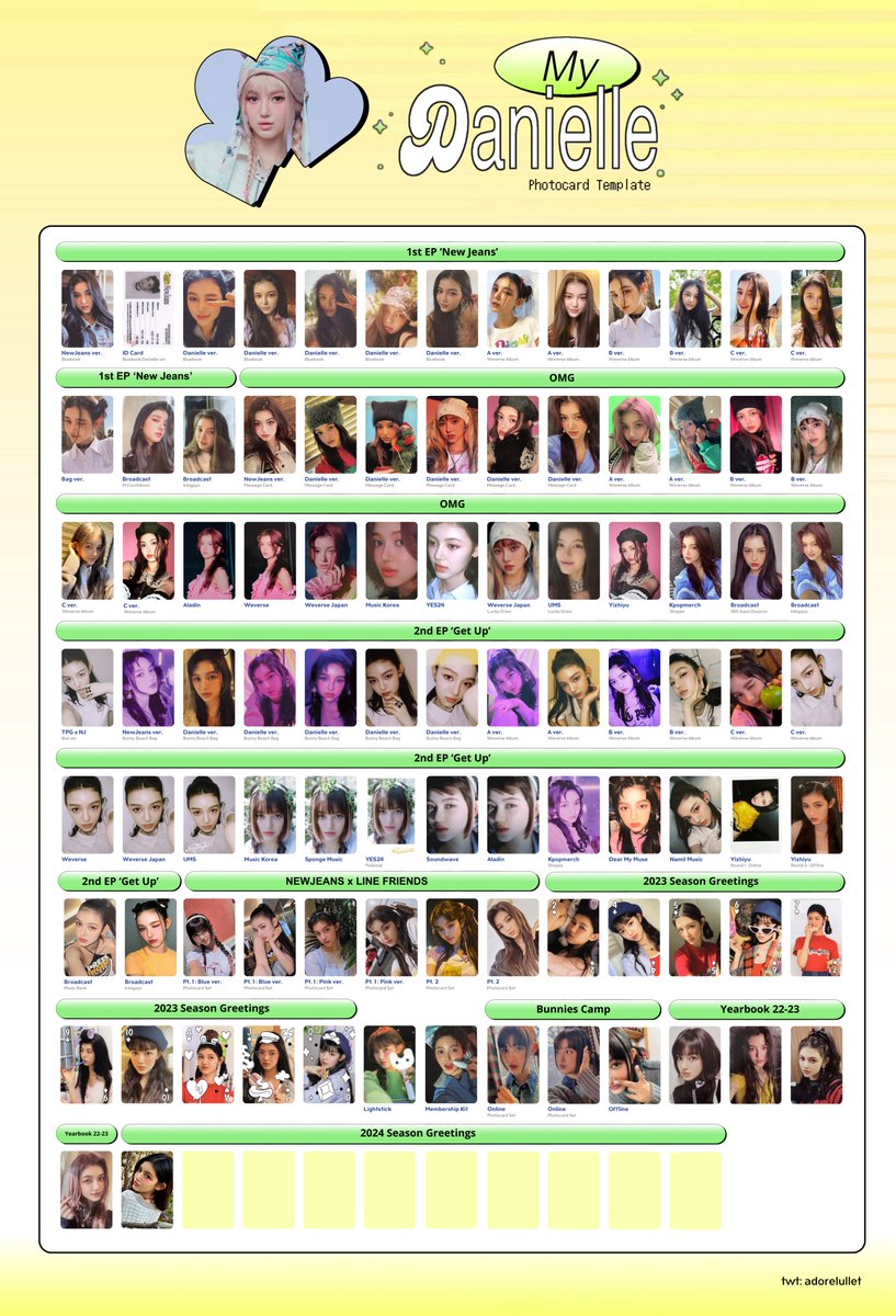 adorelullet's tweet photo. NEWJEANS Photocard Template Wishlist
♡˖˚  뉴진사 포토카드 리스트 🐰👖

HD 💌 https://t.co/RSk77NOyoo

tag; nwjns wishlist minji hanni danielle haerin hyein 포카 민지 하니 다니엘 해린 혜인 #ตลาดนัดnewjeans #뉴진스 #newjeans https://t.co/yyQuD0COvV