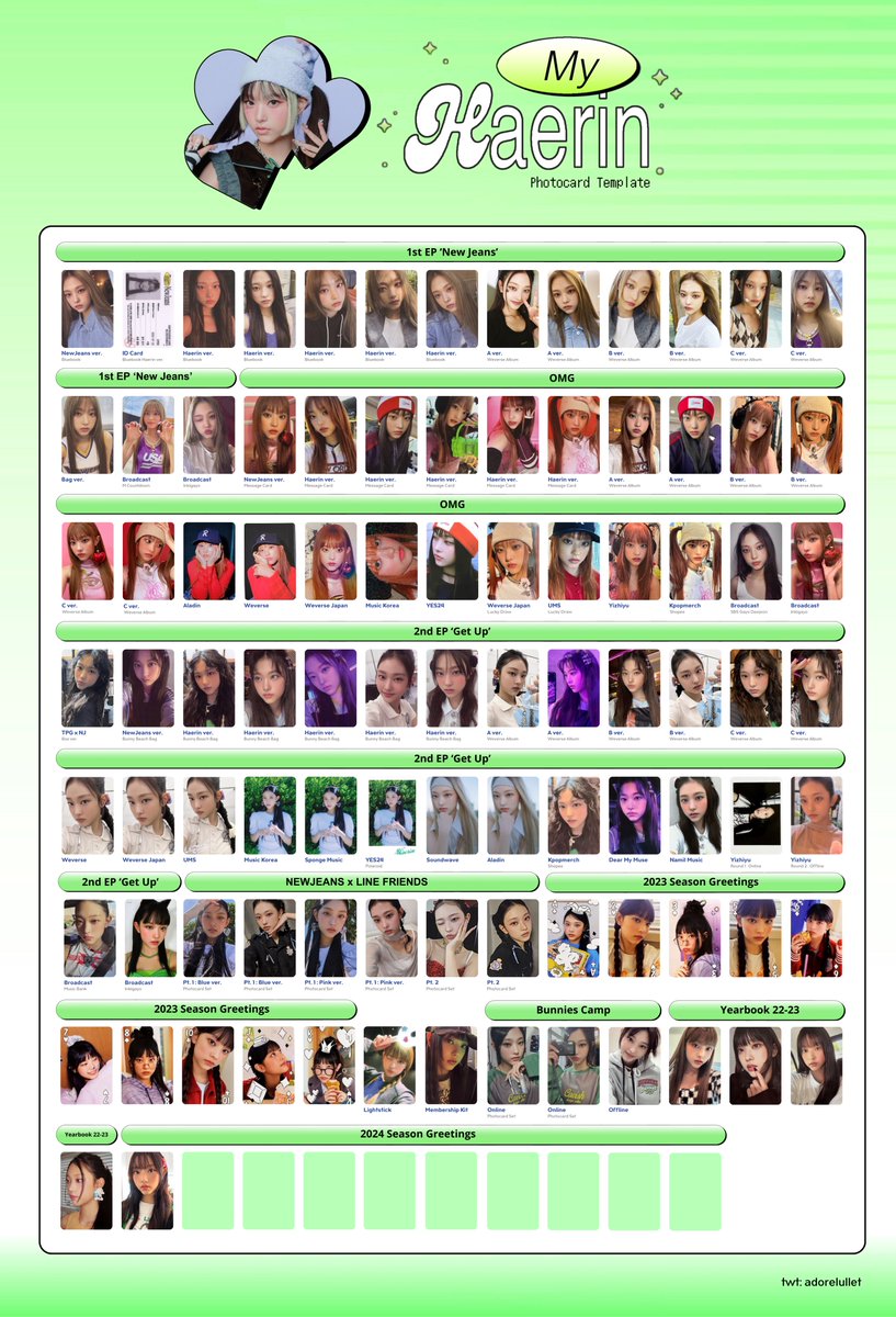 adorelullet's tweet photo. NEWJEANS Photocard Template Wishlist
♡˖˚  뉴진사 포토카드 리스트 🐰👖

HD 💌 https://t.co/RSk77NOyoo

tag; nwjns wishlist minji hanni danielle haerin hyein 포카 민지 하니 다니엘 해린 혜인 #ตลาดนัดnewjeans #뉴진스 #newjeans https://t.co/AyViVcaiv9