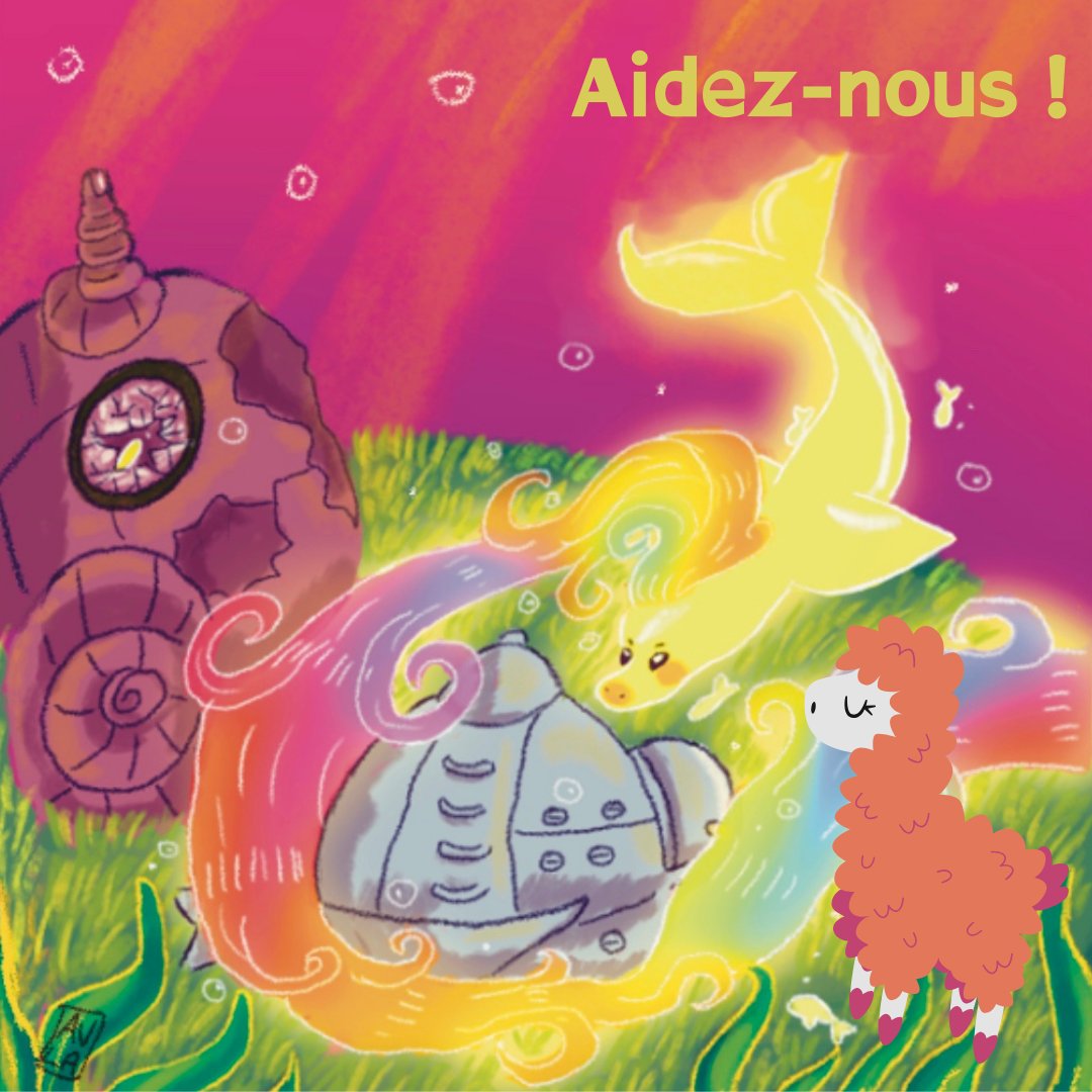 JeanneSelene's tweet photo. Aidez-nous !
Il ne reste plus qu'une semaine pour faire naître la BD du peuple Dys : la première BD jeunesse par et pour les dys.

https://t.co/M5MNOSnzkQ

Alt: illustration d'Avela: dauphin à côté d'un engin sous-marin et maison abandonnée sous l'eau. Couleurs arc-en-ciel + lama https://t.co/xpIdkVN2u9