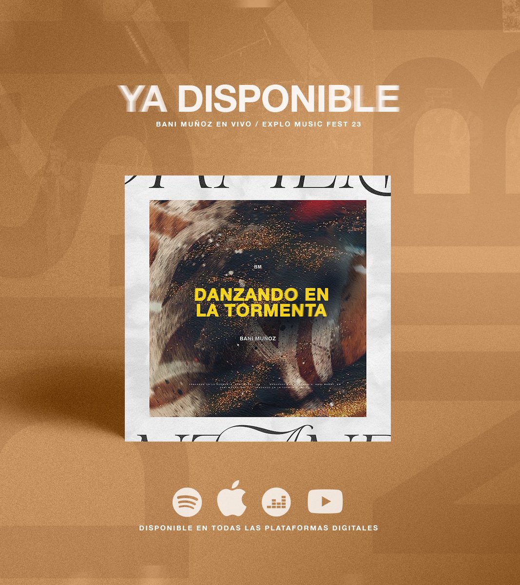 🚨 YA DISPONIBLE!! 🚨 
Ya puedes escuchar y ver DANZANDO EN LA TORMENTA en tu plataforma favorita. Comparte este mensaje de esperanza y gozo!