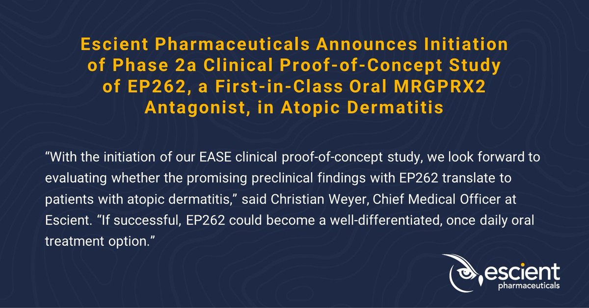 escientpharma.com/escient-pharma… #MRGPRX2 #atopicdermatitis