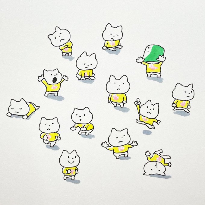 「立つ 白い猫」のTwitter画像/イラスト(新着)