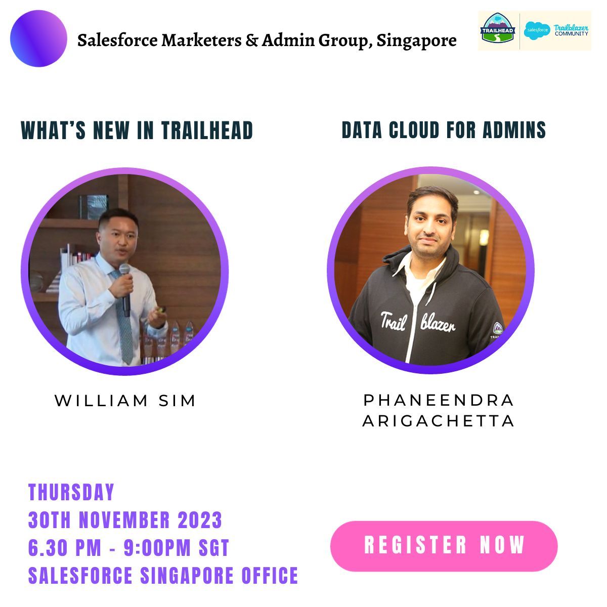 ✋ Hello 🇸🇬 Singapore #trailblazercommunity ,

🌟 Join me Today at Salesforce Office Singapore, as we dive into the latest trends and updates:

🔍 Data Cloud for Admins
🔤 Typeface Integration with SFMC 
🚀 TikTok Lead Ads Integration with Salesforce
🔄 Wi-24 SFMC Release Updates