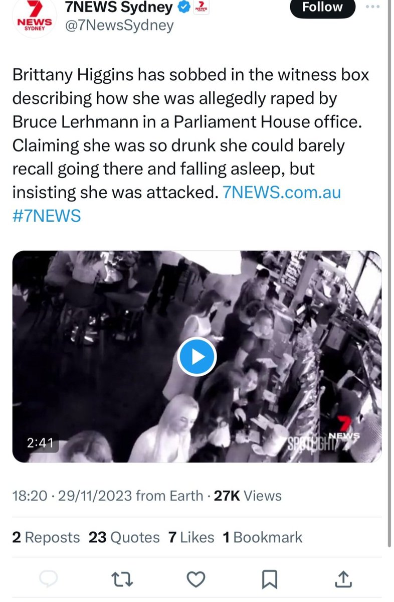 Being led into Parliament and not being attacked is forgettable.
Falling asleep is forgettable.
Being unsure where the chocolates are is forgettable.
Being forceably held down and raped is UNFORGETABLE !!
Boycotting SEVEN'S advertisers is the least we can do.

#BruceLehrmann