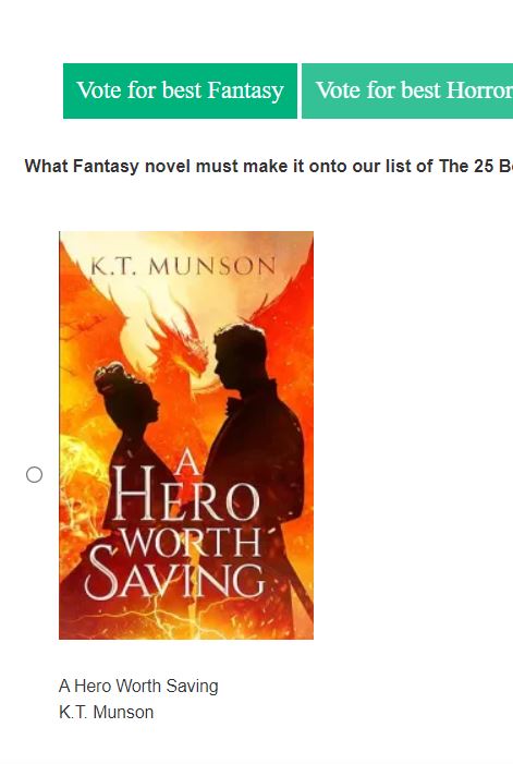A Hero Worth Saving was nominated here for the top 25 indie author books of 2023! I need #help to make it to the top 25 with your #vote here under the fantasy section: readfree.ly/best-indie-boo…