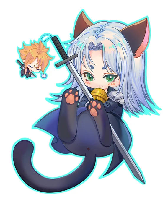 #FF7Rebirth #sephiroth #cloudstrife #zackfair  I will be at LACC this weekend at artist alley E48!  These are the keychain designs I plan to put on my online store next year. BTW, the store will have X-mas sale soon , please have a look at 